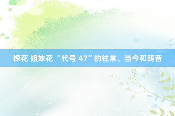 探花 姐妹花 “代号 47”的往常、当今和畴昔