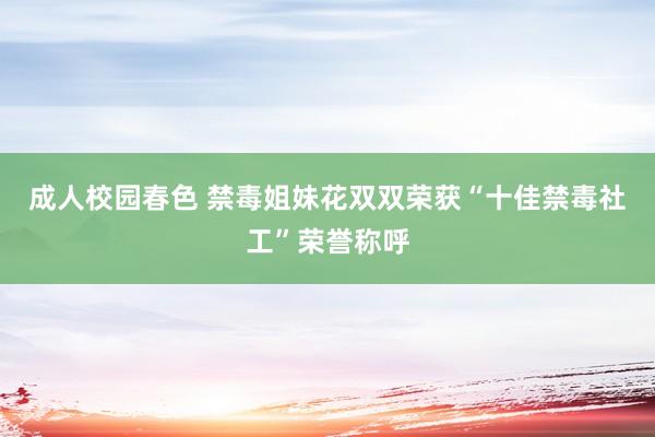 成人校园春色 禁毒姐妹花双双荣获“十佳禁毒社工”荣誉称呼